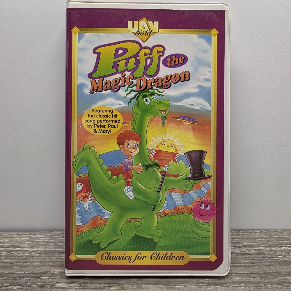 PUFF THE MAGIC DRAGON: Pre-Owned‎ VHS Tape UAV Gold Clamshell Case - Rare